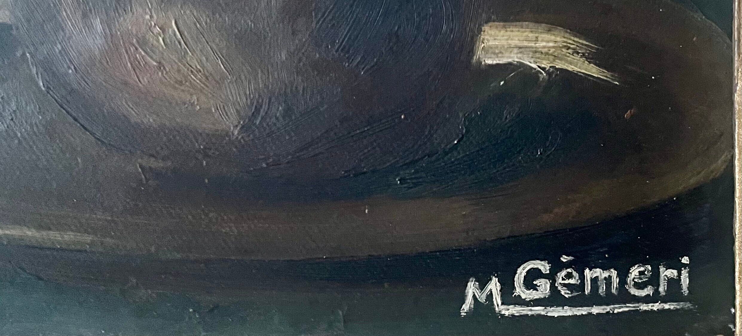 C.1920 french still life of fruit oil painting