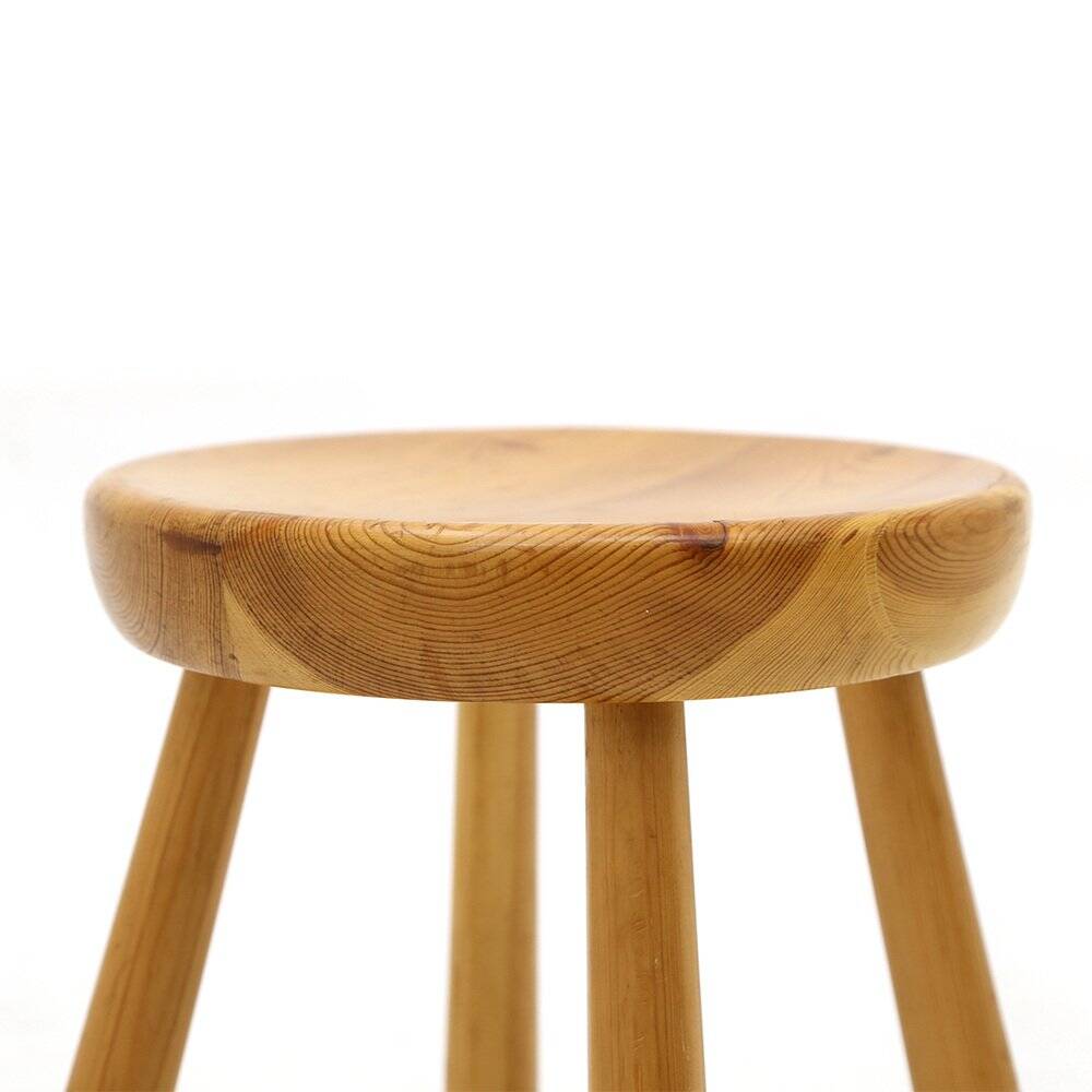Solid pine stool, 1960s