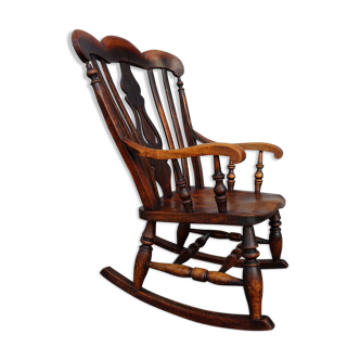 Antique Windsor Rocking Chair, 1860