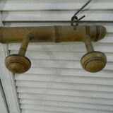 Old coat rack with 5 hooks, wooden.