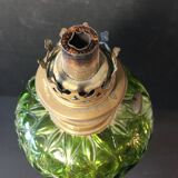 Oil lamp tinted glass and tin