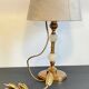 Vintage marble and velvet metal lamp