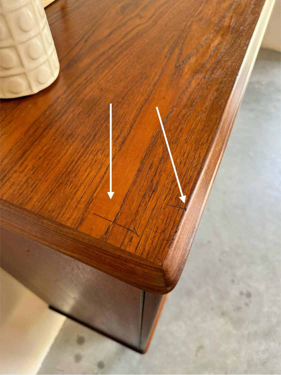 Vintage Danish Highboard teak and oak