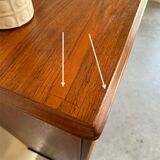 Vintage Danish Highboard teak and oak