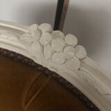2 fauteuils cabriolet Louis XV jaune moutarde