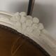 2 mustard yellow Louis XV convertible armchairs