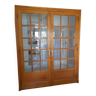 Double wooden door