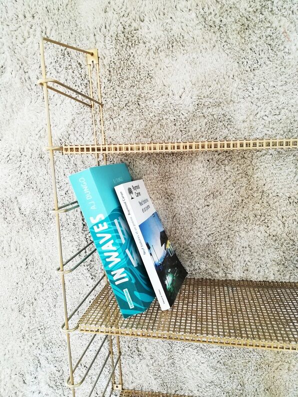 Brass gold metal wall shelf