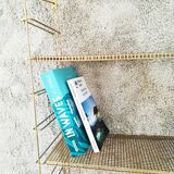 Brass gold metal wall shelf