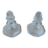 Pair of 19th-century Saint Louis perfume bottles