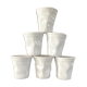 Six cups, glazed terracotta