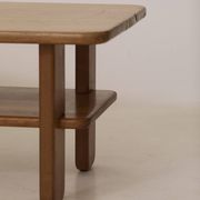 Table basse en Orme Massif par Alain Gaubert vintage Circa 1980