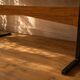 Vintage rectangular coffee table with a wooden top and black metal base, 1960s.