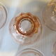 6 vintage pink glasses