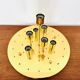 Brass and Smoked Glass Chandelier by Glashütte Limburg
