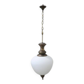 Pendant Lamp In Brass And Glass, 1960s Special Price