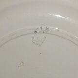 Plat rond vintage en faïence de Salins France - 27.5 cms