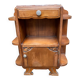 Art Deco bedside table in solid oak and marble from the 1940s.
