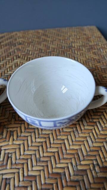 Set of 2 Gien breakfast cups/bowls – Blue Bird decor