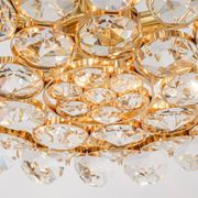Golden brass chandelier, Sciolari design by Palwa, Germany, 1970s
