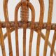 Vintage Curved rattan and bamboo armchair - 1960s