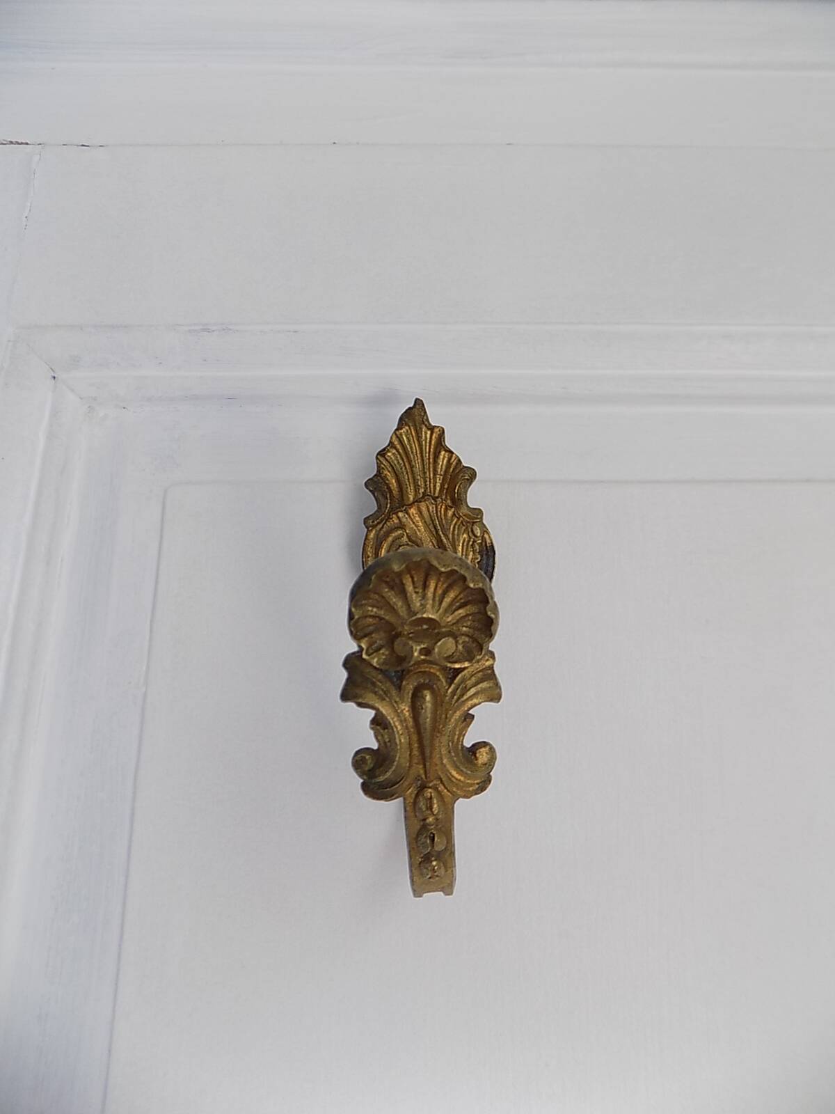 Golden brass wall hook