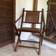 Teak and cane folding chair from the 1900s