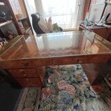 Elm burr desk Jean-Claude Mahey