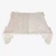 Large square coffee table in travertine by Claude Berraldacci. 1990s. France.