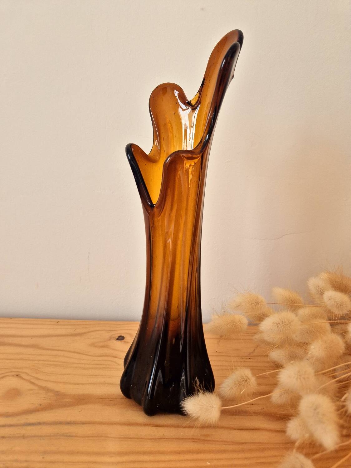 Organic blown glass vase