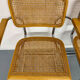 Set of 4 cane cantilever chairs and armchairs, Cesca, 1970s.