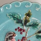 Sarreguemines Birds Barbotine Plate
