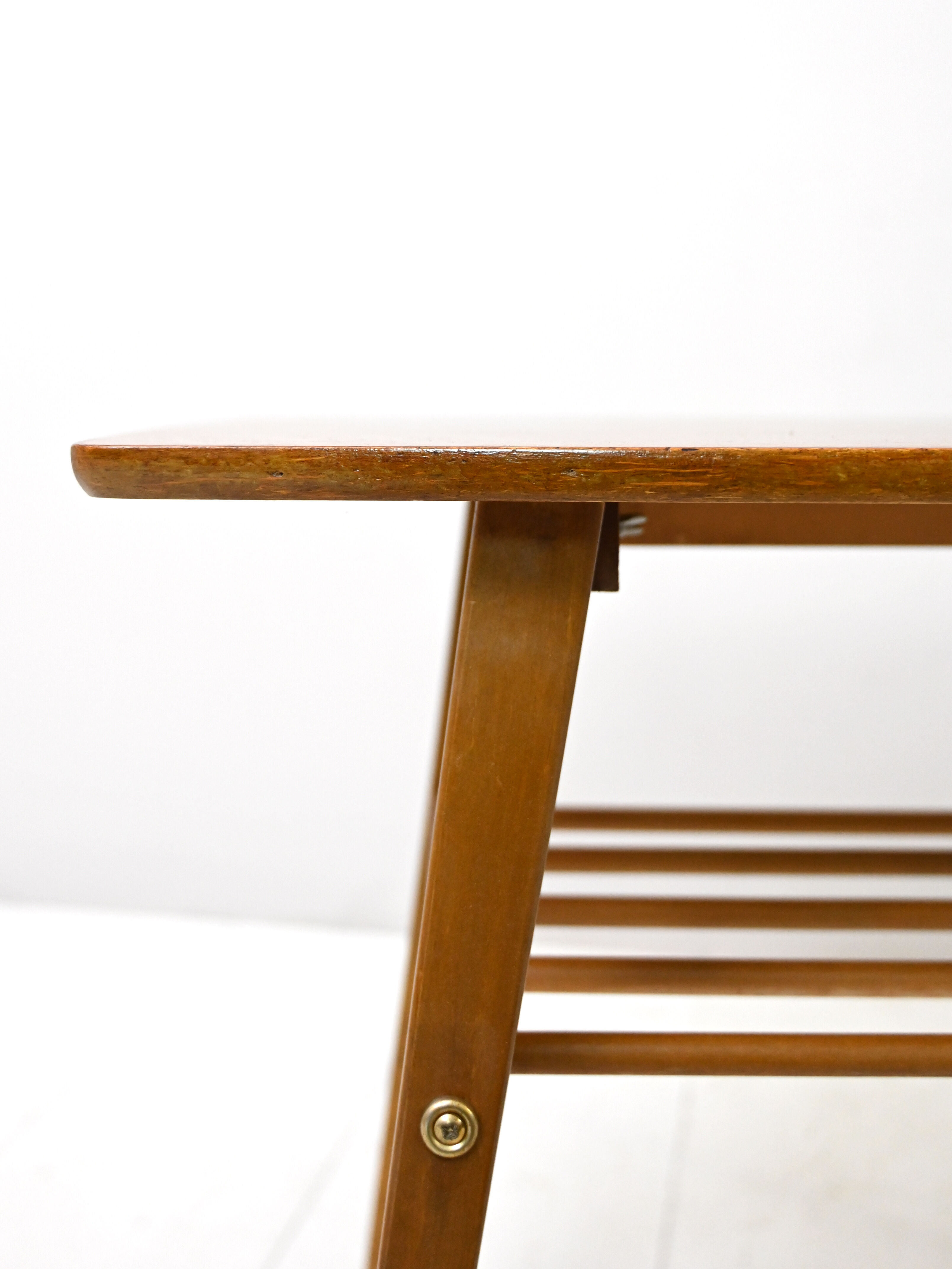 Vintage coffee table with magazine rack