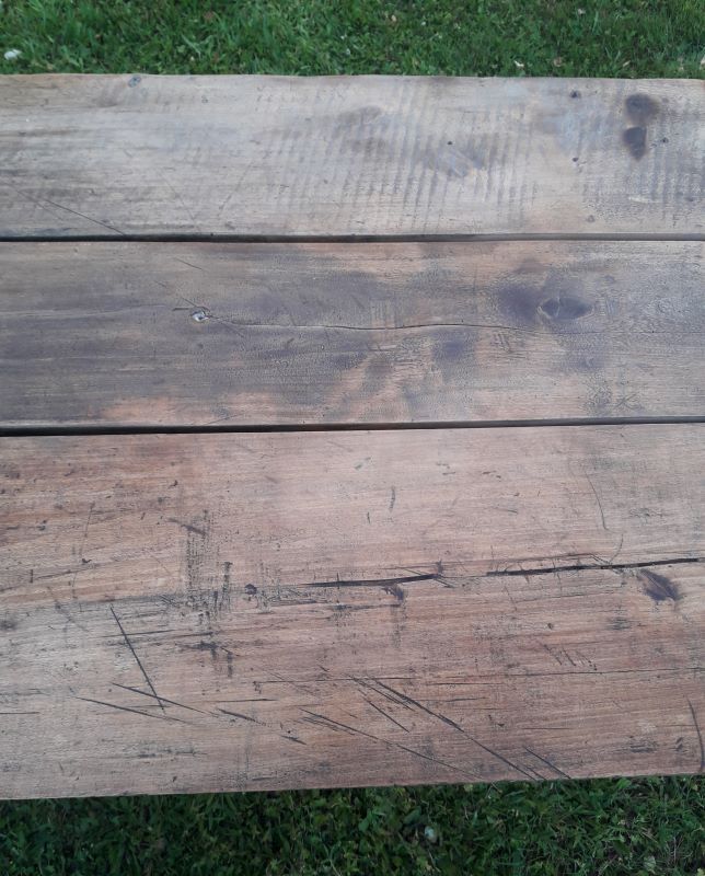 table tréteaux 2m atelier campagne ancienne