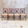 Set of 4 oak and rope chairs.