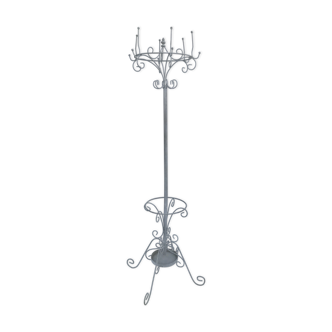 Porte manteau perroquet en fer forgé vintage