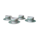 Lot of 4 vintage coffee cups graphic pattern