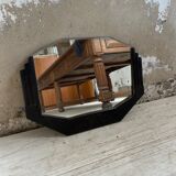 Black art deco mirror 65x46cm