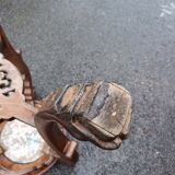 Old side table harness marble top