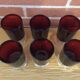 Suite of 6 old red glasses