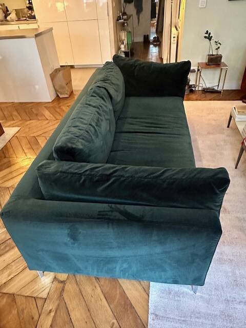 Canapé Calligaris en velours vert