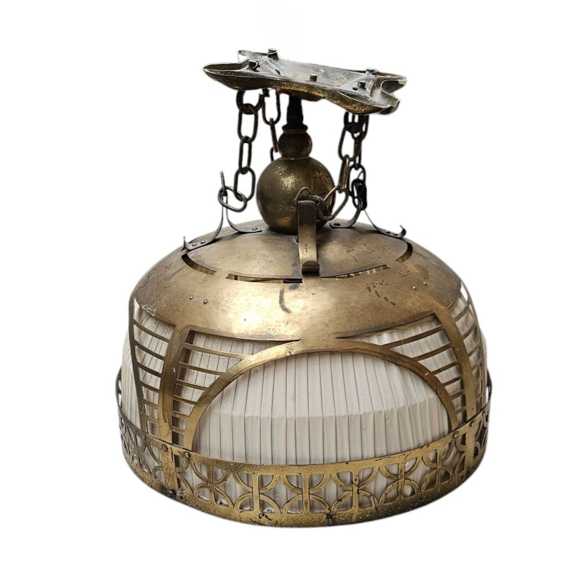 Amsterdamse School / hanging lamp / copper 1920s / Johanna van Eijbergen