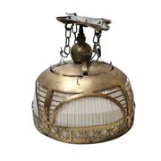Amsterdamse School / hanging lamp / copper 1920s / Johanna van Eijbergen