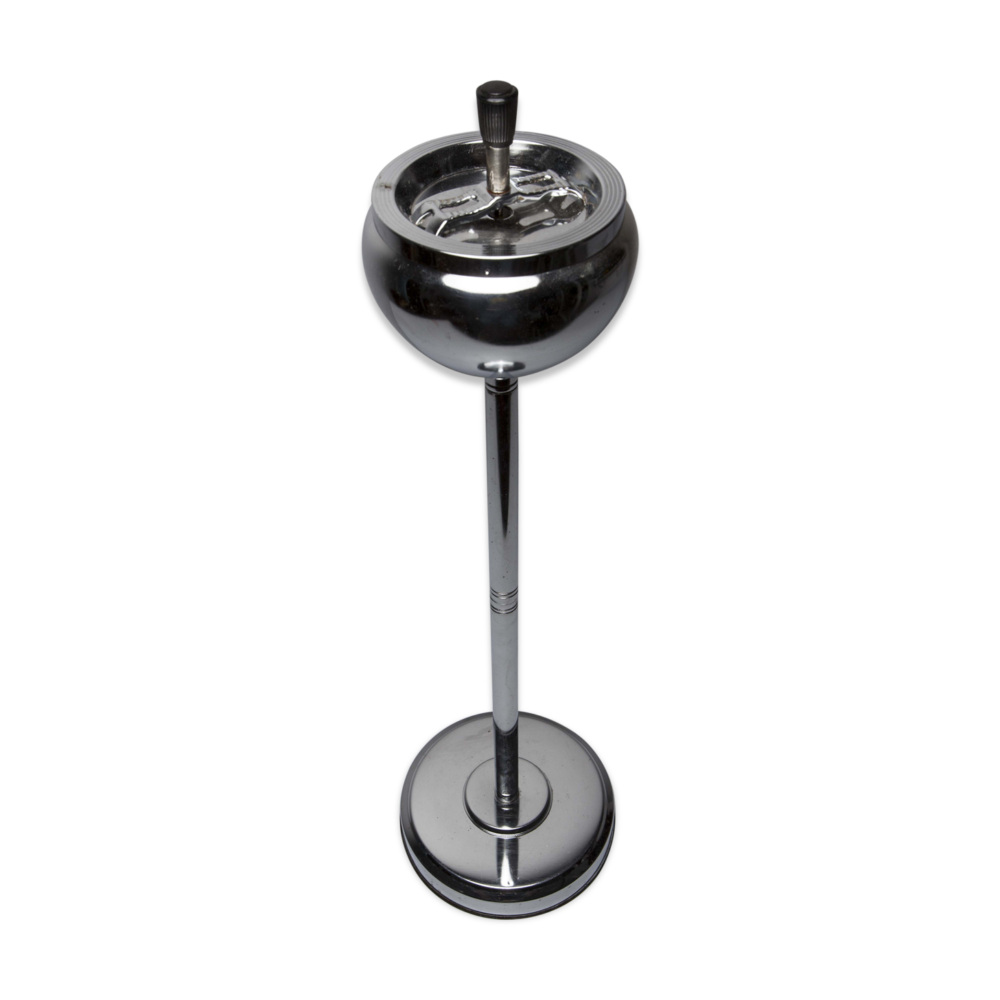Ashtray on foot art deco chrome