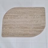 Travertine Coffee or Side Table in Teardrop Shape, Italy 1980s