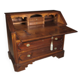 Drop-leaf desk in solid walnut, post-1850.