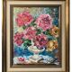 Oil on canvas still life with roses signed 20th century.