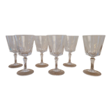6 crystal stemmed glasses