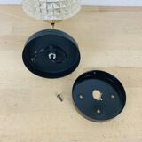 50s brass wall light, chiseled