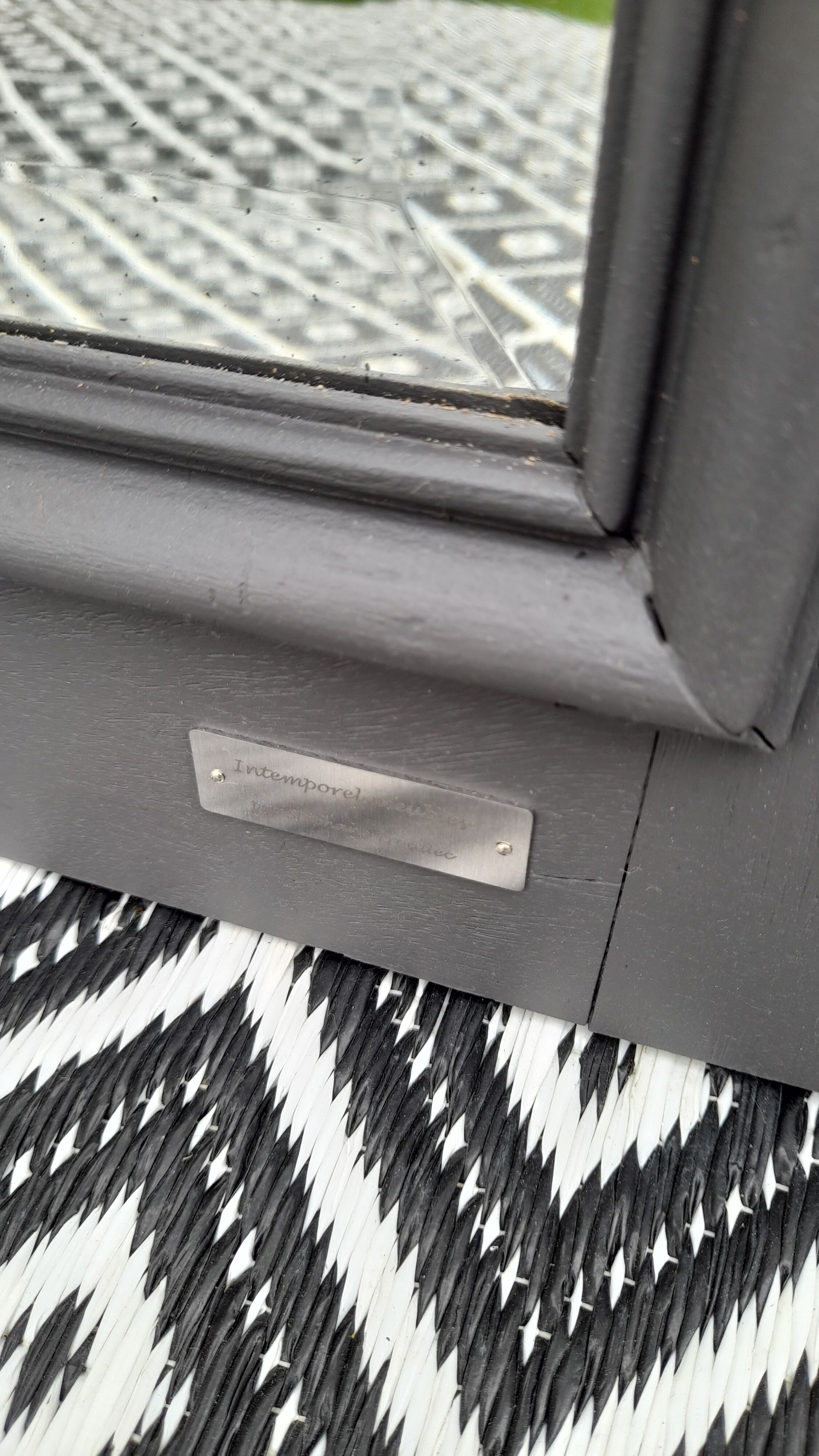 Bevelled antique mirror  97x151cm